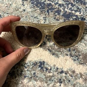 Kate Spade Gold Glitter Sunglasses